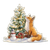 Cozy Christmas Fox Vinyl Car Decal Sticker – Waterproof & UV-Resistant 6.826666666666667"
