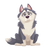 Grumpy Husky Vinyl Car Decal Sticker – Waterproof & UV-Resistant 3.4133333333333336"