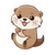 Kawaii Otter Sticker Vinyl Car Decal Sticker – Waterproof & UV-Resistant 6.826666666666667"