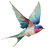 Whimsical Flying Swallow Vinyl Car Decal Sticker – Waterproof & UV-Resistant 3.4133333333333336"