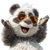 Fluffy Panda Dances Vinyl Car Decal Sticker – Waterproof & UV-Resistant 6.826666666666667"
