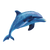 Stylized Dolphin Illustration Vinyl Car Decal Sticker – Waterproof & UV-Resistant 3.4133333333333336"