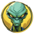 Retro Alien Avatar Vinyl Car Decal Sticker – Waterproof & UV-Resistant 3.4133333333333336"