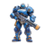 Sci-Fi Marine Soldier Vinyl Car Decal Sticker – Waterproof & UV-Resistant 3.4133333333333336"
