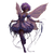 Violet Fairy V2 Vinyl Car Decal Sticker – Waterproof & UV-Resistant 3.4133333333333336"