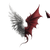 Angel Demon Wing Vinyl Car Decal Sticker – Waterproof & UV-Resistant 3.4133333333333336"
