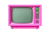 Neon Pink Tv Vinyl Car Decal Sticker – Waterproof & UV-Resistant 5.97333333333333