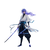 Lightning Swordsman V2 Vinyl Car Decal Sticker – Waterproof & UV-Resistant 3.4133333333333336"