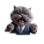 Angry Business Cat Vinyl Car Decal Sticker – Waterproof & UV-Resistant 3.4133333333333336"