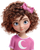 Cartoon Girl With Bow Vinyl Car Decal Sticker – Waterproof & UV-Resistant 4.0"
