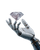 Robotic Hand Diamond Vinyl Car Decal Sticker – Waterproof & UV-Resistant 4.1066666666666665"