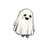 Cute Kawaii Ghost V4 Vinyl Car Decal Sticker – Waterproof & UV-Resistant 3.4133333333333336"