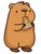 Kawaii Capybara Pizza Vinyl Car Decal Sticker – Waterproof & UV-Resistant 4.1066666666666665"