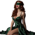 Emerald Goddess V2 Vinyl Car Decal Sticker – Waterproof & UV-Resistant 3.4133333333333336"