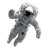 Astronaut Sketch V4 Vinyl Car Decal Sticker – Waterproof & UV-Resistant 3.4133333333333336"