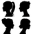 Female Silhouettes Vector Vinyl Car Decal Sticker – Waterproof & UV-Resistant 3.5733333333333333"