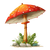 Colorful Parasol Mushroom Vinyl Car Decal Sticker – Waterproof & UV-Resistant 3.4133333333333336"