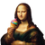 Winking Mona Cupcake Vinyl Car Decal Sticker – Waterproof & UV-Resistant 3.4133333333333336"