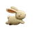 Floating White Rabbit Vinyl Car Decal Sticker – Waterproof & UV-Resistant 3.4133333333333336"