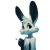 Suave Bunny Boy Vinyl Car Decal Sticker – Waterproof & UV-Resistant 3.4133333333333336"