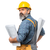 Angry Construction Worker Vinyl Car Decal Sticker – Waterproof & UV-Resistant 3.4133333333333336"