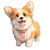 Cheerful Corgi Sign Vinyl Car Decal Sticker – Waterproof & UV-Resistant 3.4133333333333336"