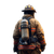 Firefighter Standing Vinyl Car Decal Sticker – Waterproof & UV-Resistant 3.4133333333333336"