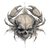 Crab Skull Drawing V2 Vinyl Car Decal Sticker – Waterproof & UV-Resistant 6.826666666666667"