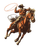 Vintage Rodeo Cowboy V4 Vinyl Car Decal Sticker – Waterproof & UV-Resistant 4.1066666666666665"