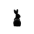 Black Rabbit Retreating Vinyl Car Decal Sticker – Waterproof & UV-Resistant 3.4133333333333336"