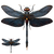 Horror Dragonfly Vinyl Car Decal Sticker – Waterproof & UV-Resistant 3.4133333333333336"