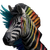 Zebra Unicorn Pegasus Vinyl Car Decal Sticker – Waterproof & UV-Resistant 3.4133333333333336"