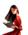 Woman Reading Book V12 Vinyl Car Decal Sticker – Waterproof & UV-Resistant 4.0"