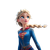 Elsa As Superman Vinyl Car Decal Sticker – Waterproof & UV-Resistant 3.4133333333333336"