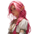Pink-Haired Elf Vinyl Car Decal Sticker – Waterproof & UV-Resistant 3.4133333333333336"