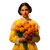 Mexican Woman Bouquet Vinyl Car Decal Sticker – Waterproof & UV-Resistant 3.4133333333333336"