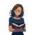 Woman With Book V4 Vinyl Car Decal Sticker – Waterproof & UV-Resistant 3.4133333333333336"