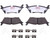 Fits 2021-2023 Ford F-150 Raybestos Brakes Brake Pad EHT2383H Element3; OE Replacement; FMSI Number D2383-9350; Set Of 4; With Mounting Hardware