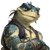 Relaxed Tortle Warrior Vinyl Car Decal Sticker – Waterproof & UV-Resistant 3.4133333333333336"
