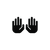 Vector Hands Icon Vinyl Car Decal Sticker – Waterproof & UV-Resistant 3.4133333333333336"