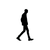 Walking Silhouette V2 Vinyl Car Decal Sticker – Waterproof & UV-Resistant 3.4133333333333336"