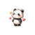 Cute Panda Couple Vinyl Car Decal Sticker – Waterproof & UV-Resistant 3.4133333333333336"