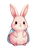 Pink Bunny Character V2 Vinyl Car Decal Sticker – Waterproof & UV-Resistant 4.1066666666666665"