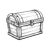 Stylized Treasure Chest Vinyl Car Decal Sticker – Waterproof & UV-Resistant 3.4133333333333336"