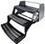 Lippert Components Entry Step | 3 Steps, Easy Folding, Compact Design, Anti-Skid, Heavy Duty Steel, Black Finish
