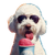 Dog Eating Treat V2 Vinyl Car Decal Sticker – Waterproof & UV-Resistant 3.4133333333333336"