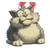Fat Kitten Cartoon Vinyl Car Decal Sticker – Waterproof & UV-Resistant 3.4133333333333336"
