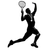 Tennis Champion Silhouette Vinyl Car Decal Sticker – Waterproof & UV-Resistant 3.4133333333333336"