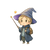 Beginner Wizard Chibi Vinyl Car Decal Sticker – Waterproof & UV-Resistant 3.4133333333333336"