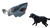 Shark Vs Labrador Vinyl Car Decal Sticker – Waterproof & UV-Resistant 2.72"